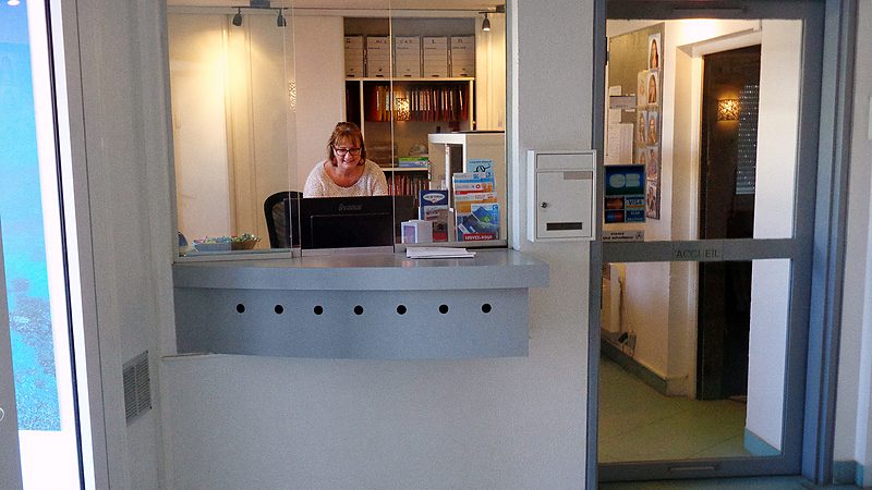 Le bureau d’accueil de la résidence Stud’Otel